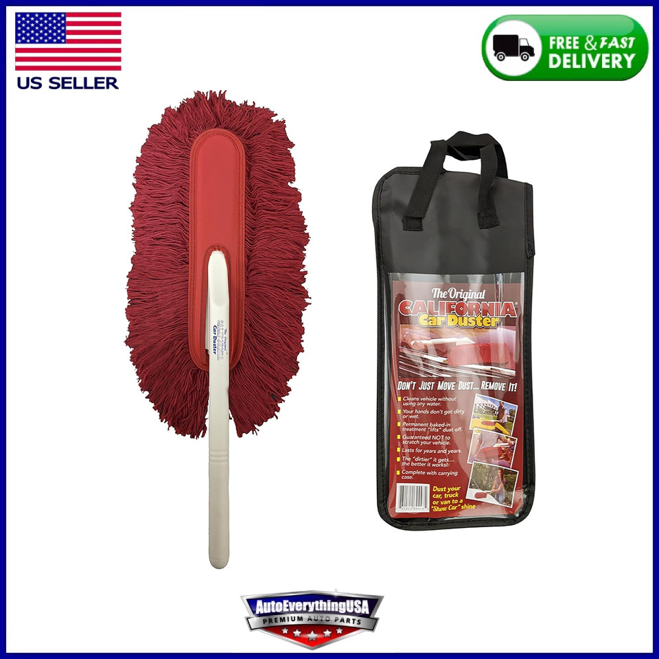 The Original California Car Duster Plastic Handle Duster, Red