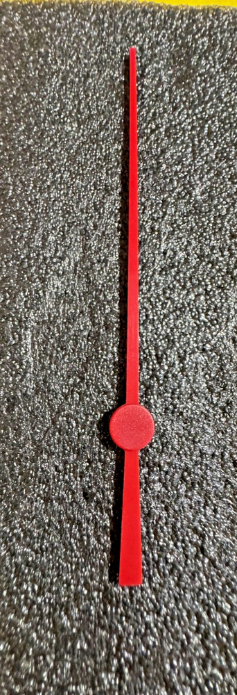 CLOCK HAND  3  3/8" RED PLASTIC  DIY REPLACEMENT SINGLE HAND    NEW