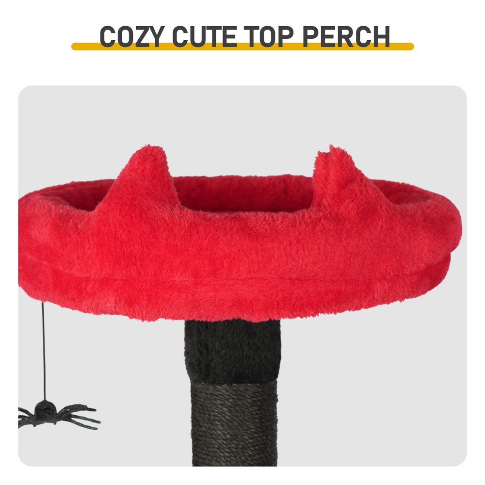 53" Large Cat Tree Gothic Cat Tower with Padded Perch Scratching Post