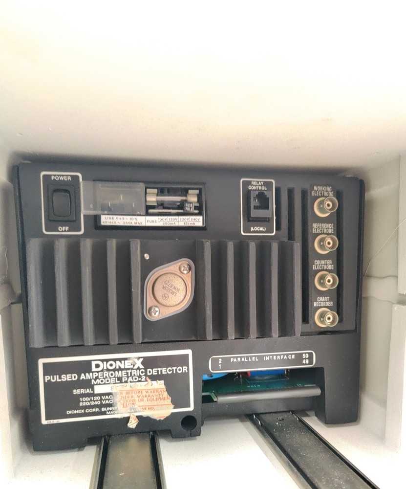 Dionex PAD-2 Pulsed Amperometric Detector w/ Mounted Case Potential Range: ± 2V
