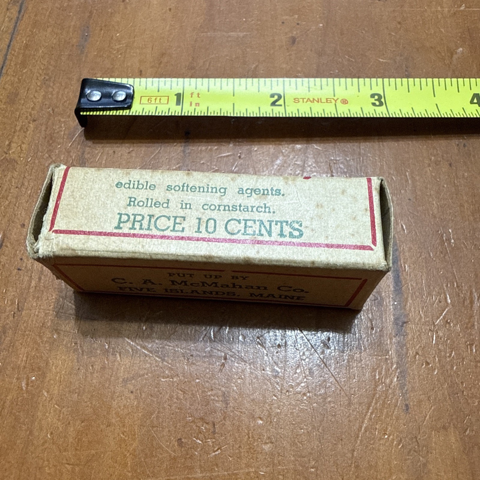 Antique Vintage Kennebec Spruce Gum Box GF Carr & Co. Five Islands Maine Indian