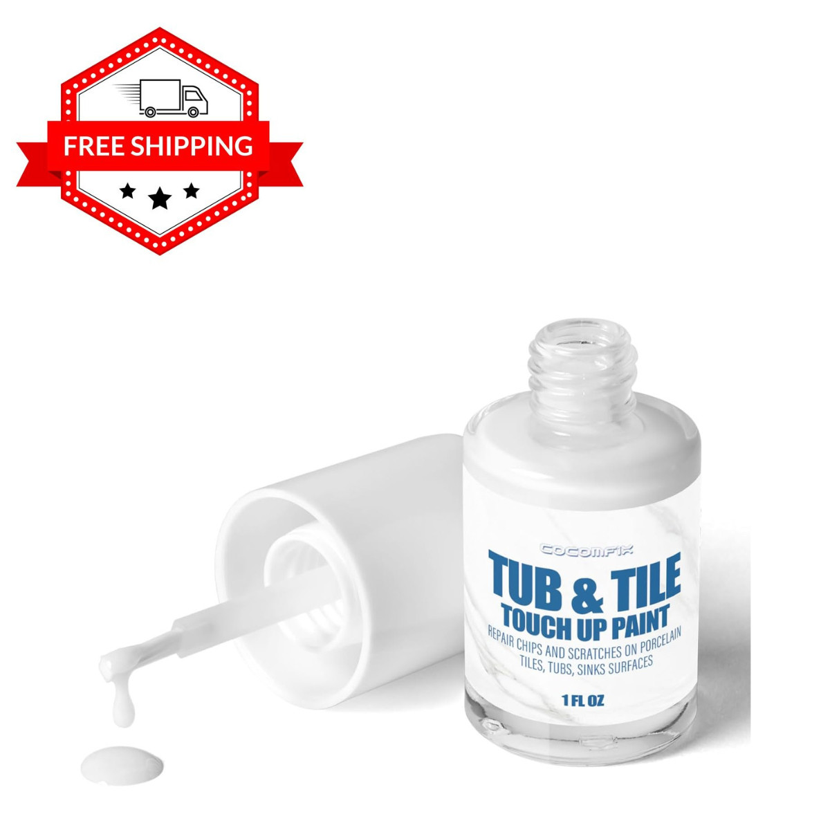 Specialty Tub and Tile Paint White - High Gloss White Tub Paint for Bathtub. for