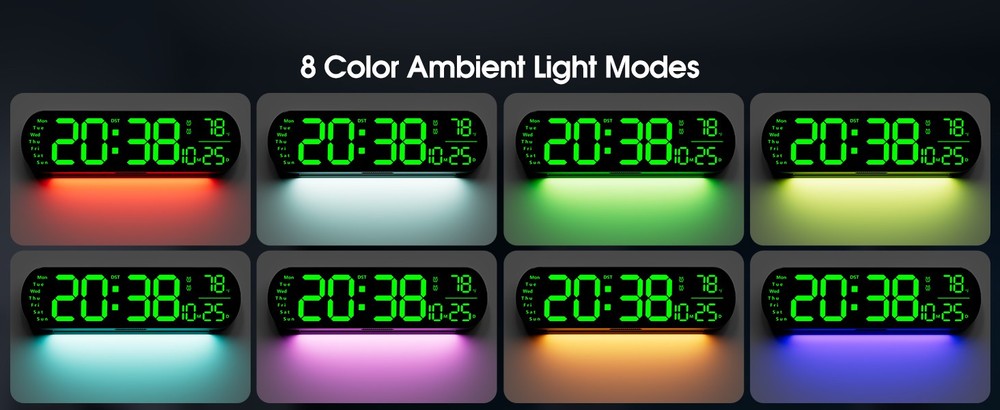 Digital Wall Clo, Lar Display Digital Clo with Remote Control