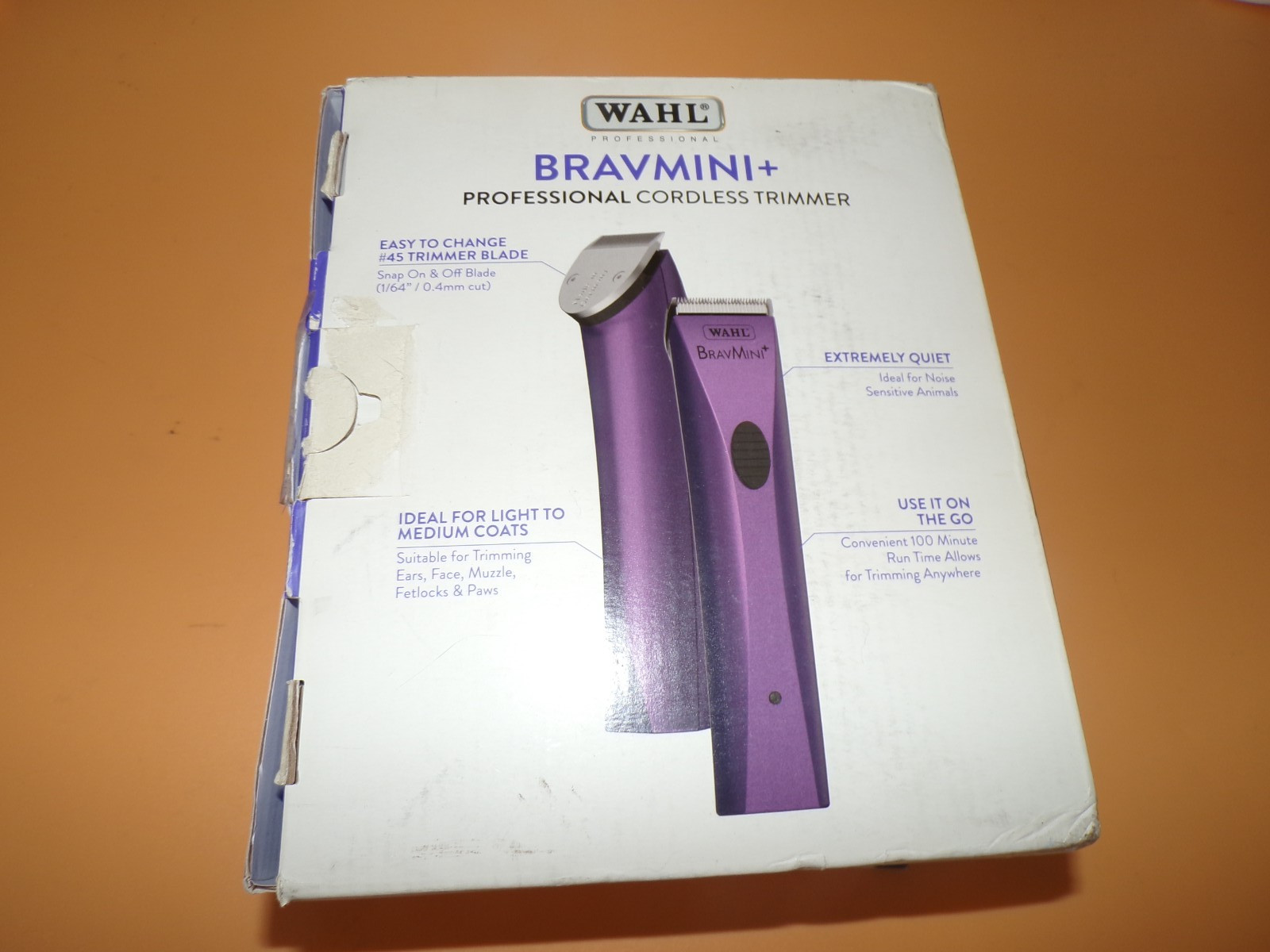 Wahl BravMini+ Cordless Pet Trimmer for Dogs Cats Lightweight Quiet *New/open*