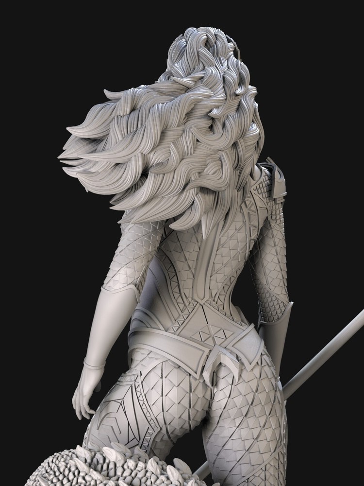 Fichier STL - QUEEN MERA - Digital 3D Print File - DC COMICS