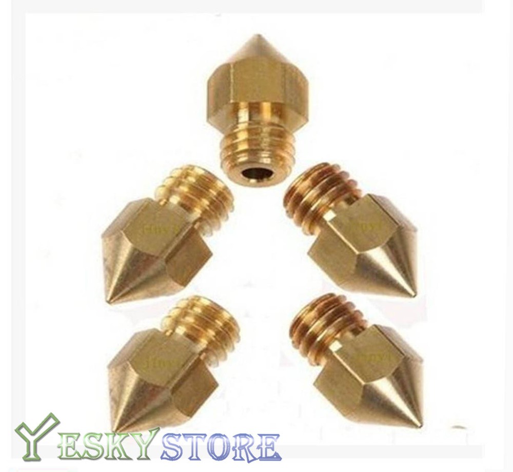 5PCS 3D Printer 0.4mm Extruder Nozzle Print Head for MK8 Makerbot RepRap