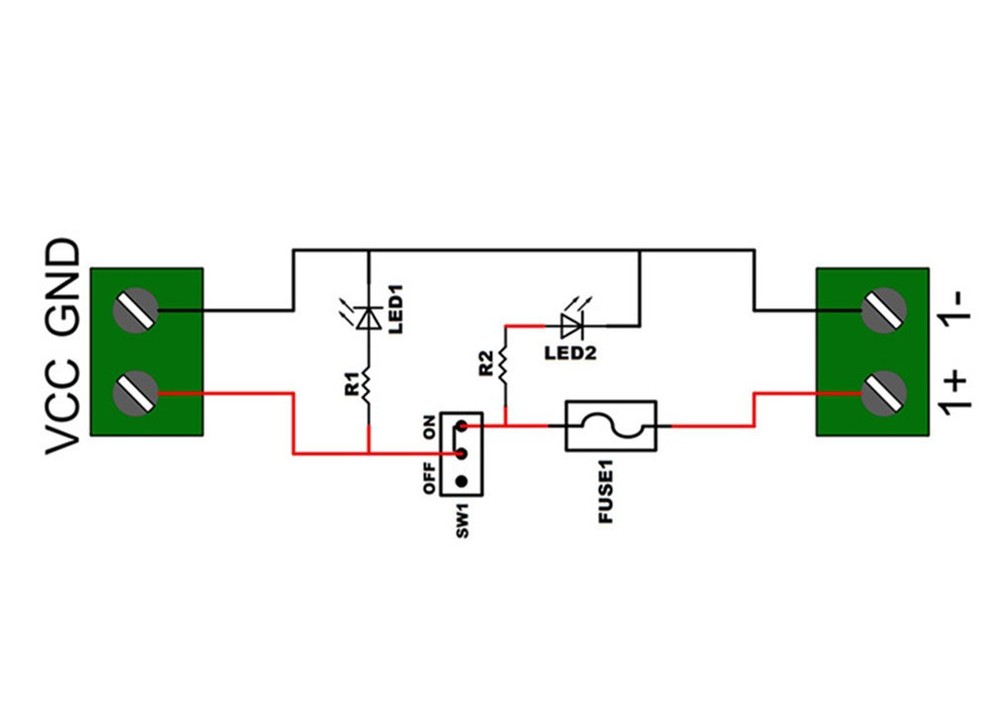 Ultra-thin DIN Rail Mount Toggle Switch DC Power Distribution Strip Module