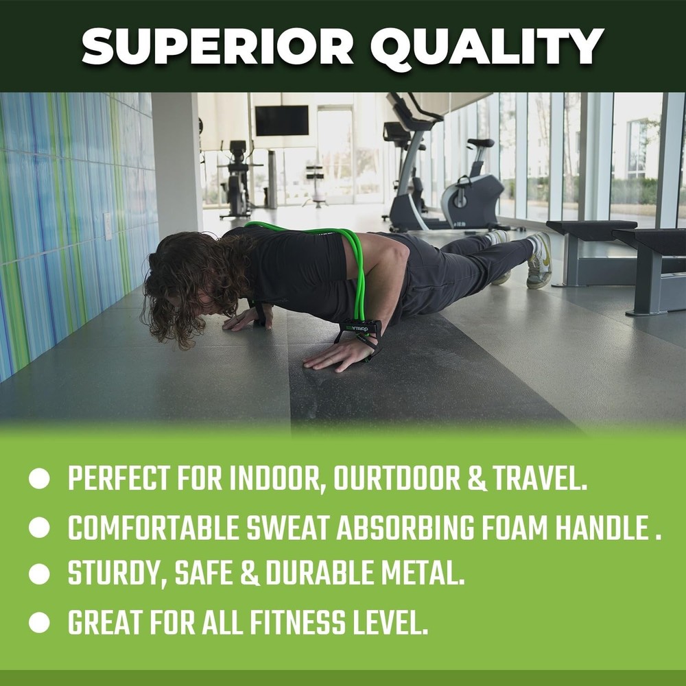 Resistance Bands with Handles Quick-Lock Multi-Layer Exercise Bands for Work ...