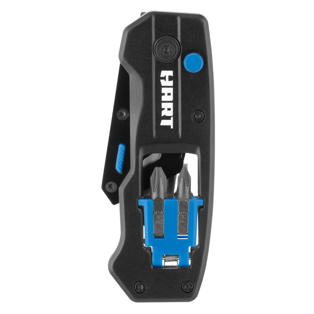 HART Multi-Function Folding Quick-Change UTILITY KNIFE w/ BIT STORAGE & HOLDER
