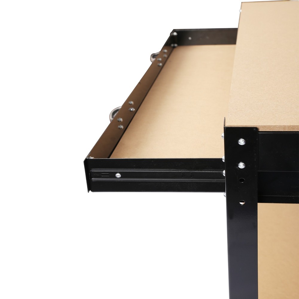 Steel Workbench Tool Storage Work Bench Workshop Tools Table W/Drawer and Peg Bo