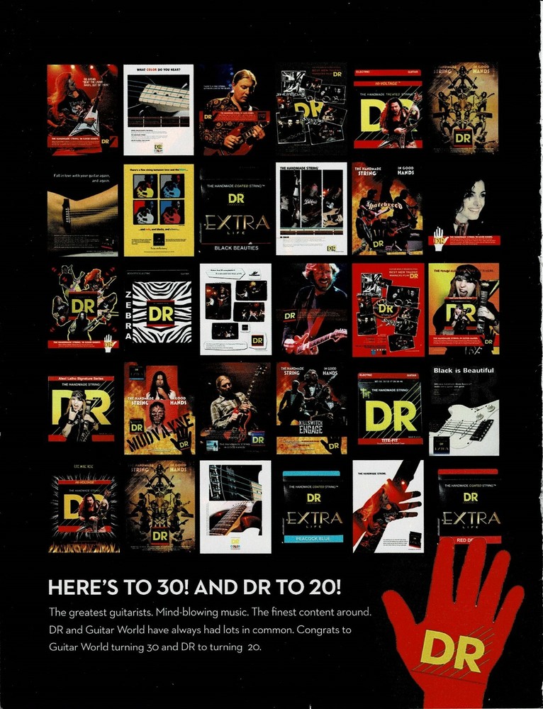 DR Strings - ANASTASIO / LAIHO / TRUCKS / MUDVAYNE - 2010 Print Ad