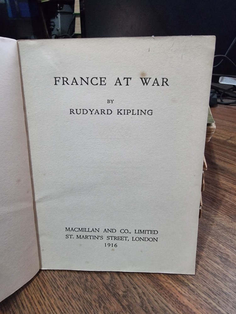 France At War By Rudyard Kipling 1916