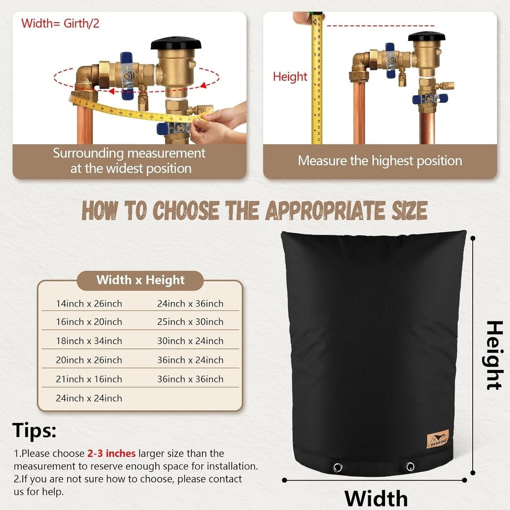 Triple Layered Insulation Backflow Cover - 16''W x 20''H, Secures from Elements