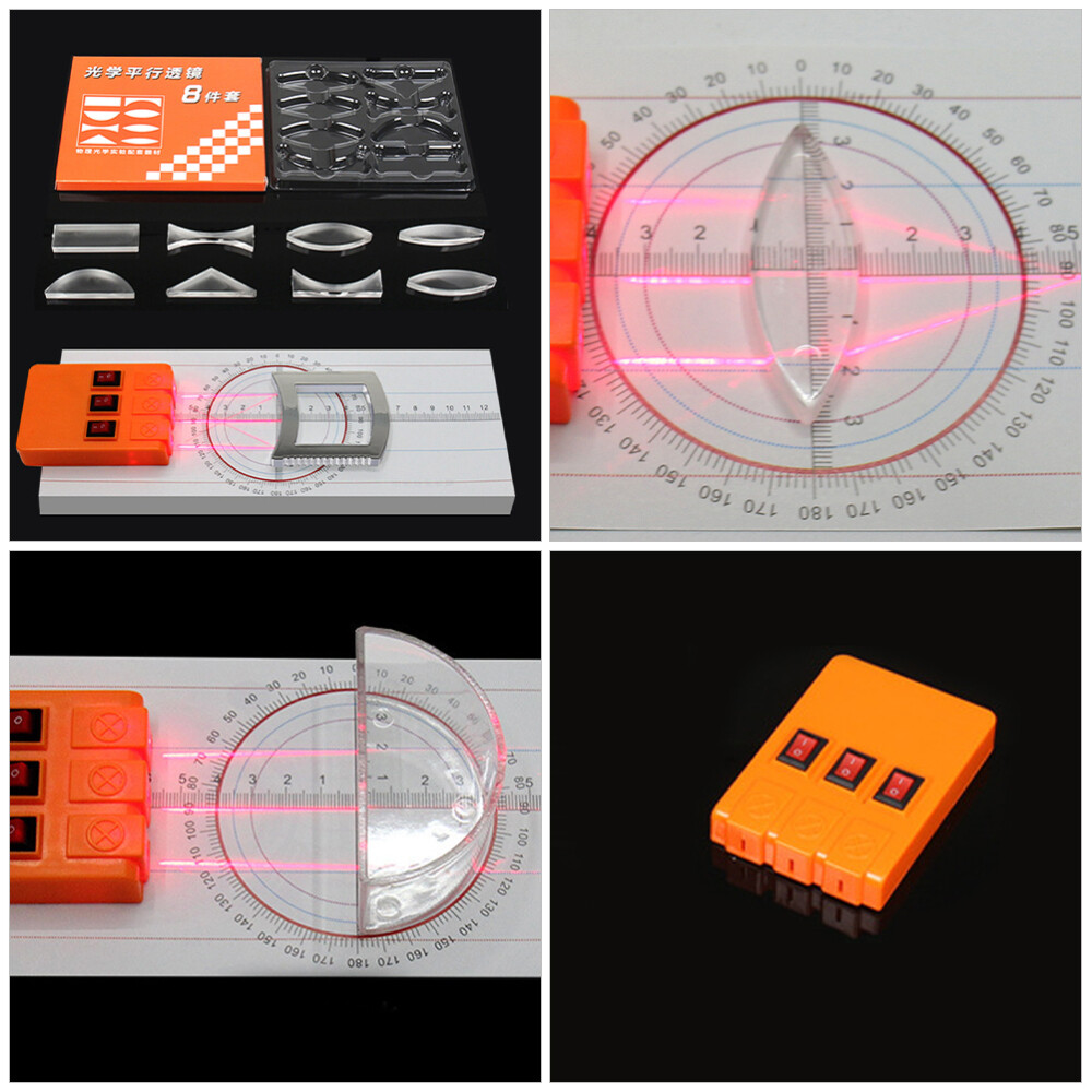 1 Set Physics Science Optical Experiment Tool Optical Lens Refraction Set