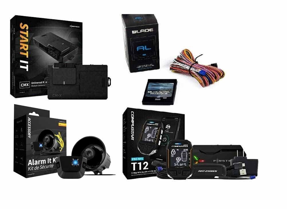 Compustar Combo RFX2WT12SST12+FT-CMX-HC IT+FT-ALARMIT+ BLADEA (FREE PROGRAMMING)