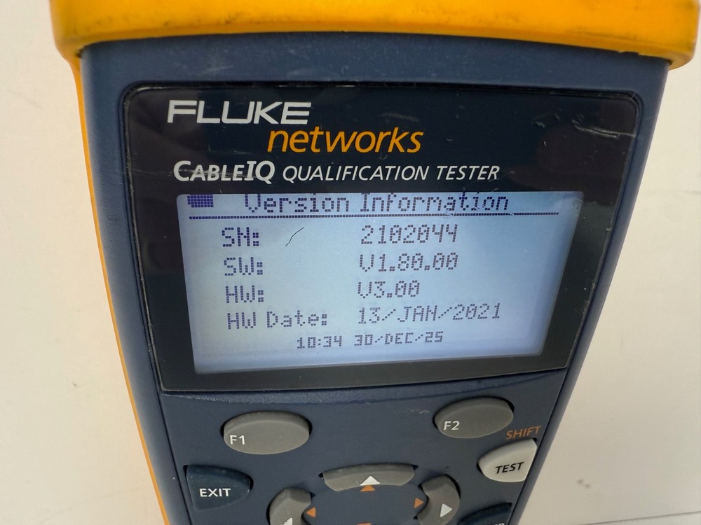 FLUKE NETWORKS CABLEIQ QUALIFICATION TESTER CIQ-100