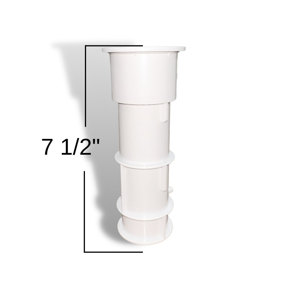 Aquastar US101 7.5" Umbrella Stands with Sleeve and Center Cap White (2 Pack)