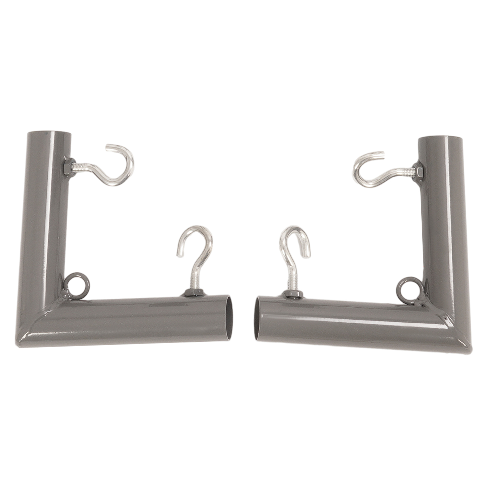 10 Pieces Gray Powder Coated 1" Golf Frame Corner Bracket Kit DIY with Eye-Bolts