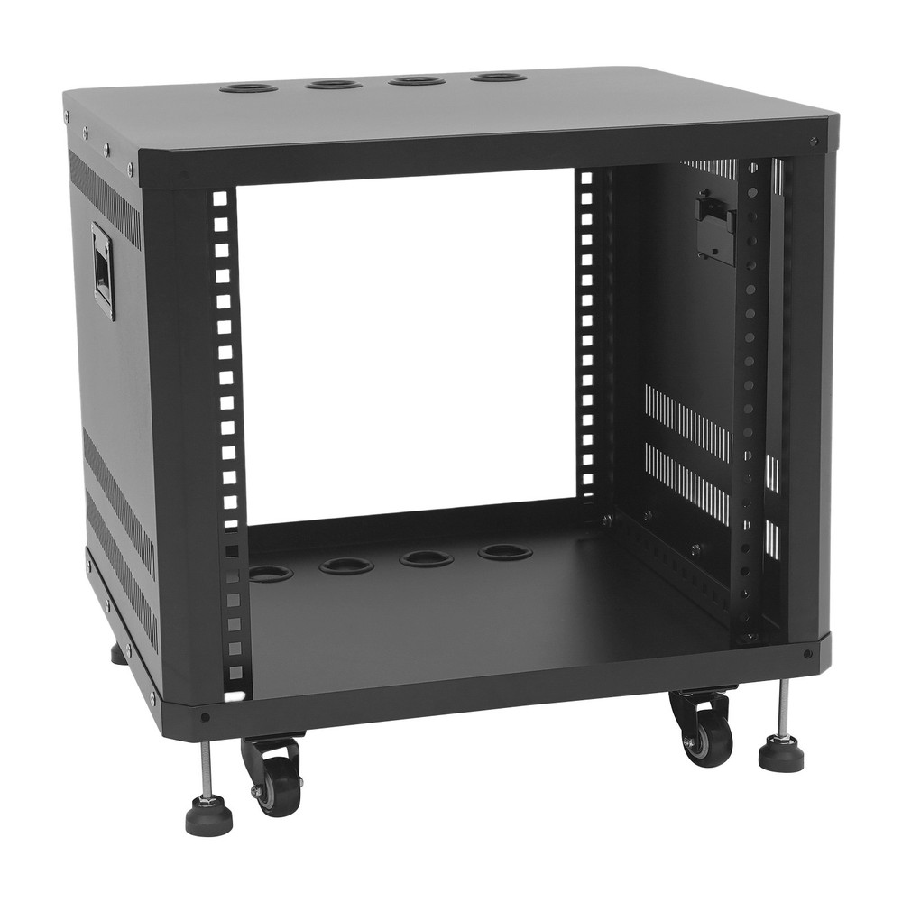 9U Audio Rack Stand Studio Rack Server Rack Audio Holder With Wheels ﻿Rectangle
