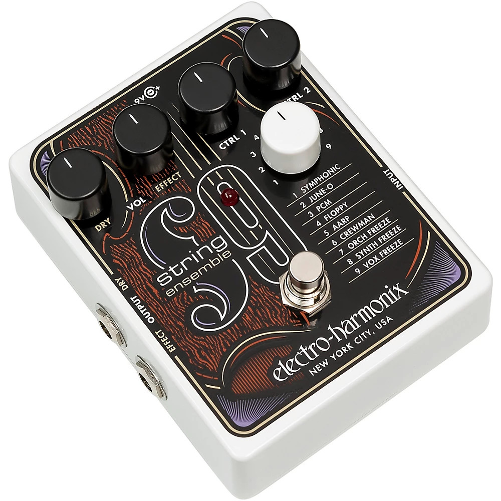Electro-Harmonix STRING9 String Ensemble/Synthesizer Effects Pedal Black/White