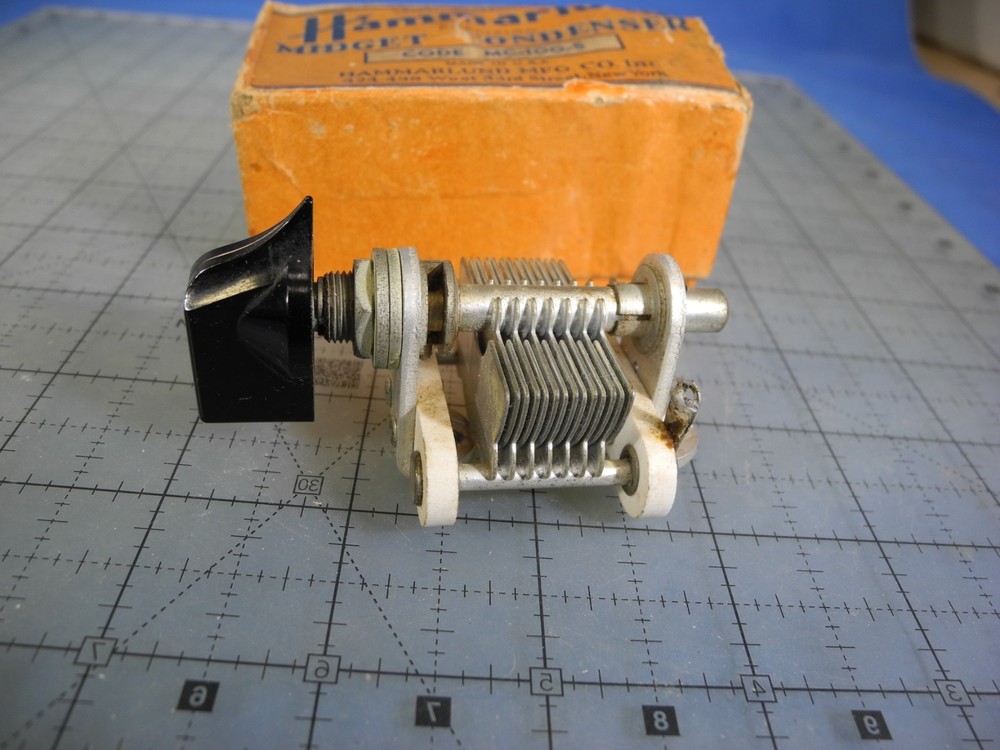 Hammarlund Shortwave Midget Condenser code MC-100-S - Air Tuner (Free Ship!)