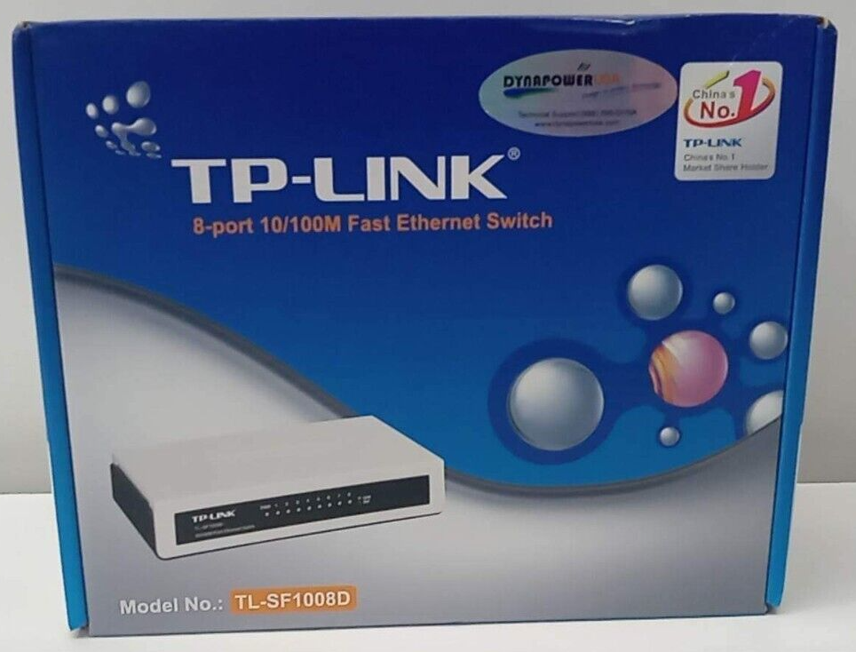 TP-LINK 8 PORT ETHERNET SWITCH TL-SF-1008D 10/100 MBPS