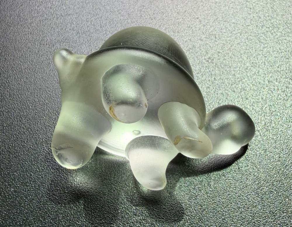 Frosted Turtle Figurine