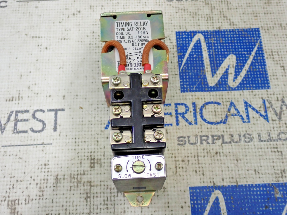 TEC SAT-201B Pneumatic Timing Relay 120V Coil