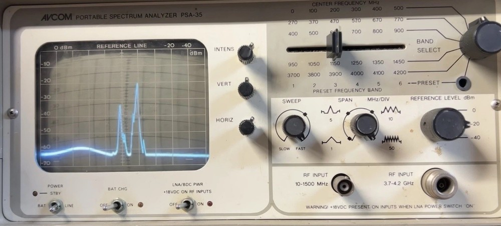 AVCOM PSA-35 Portable Spectrum Analyzer