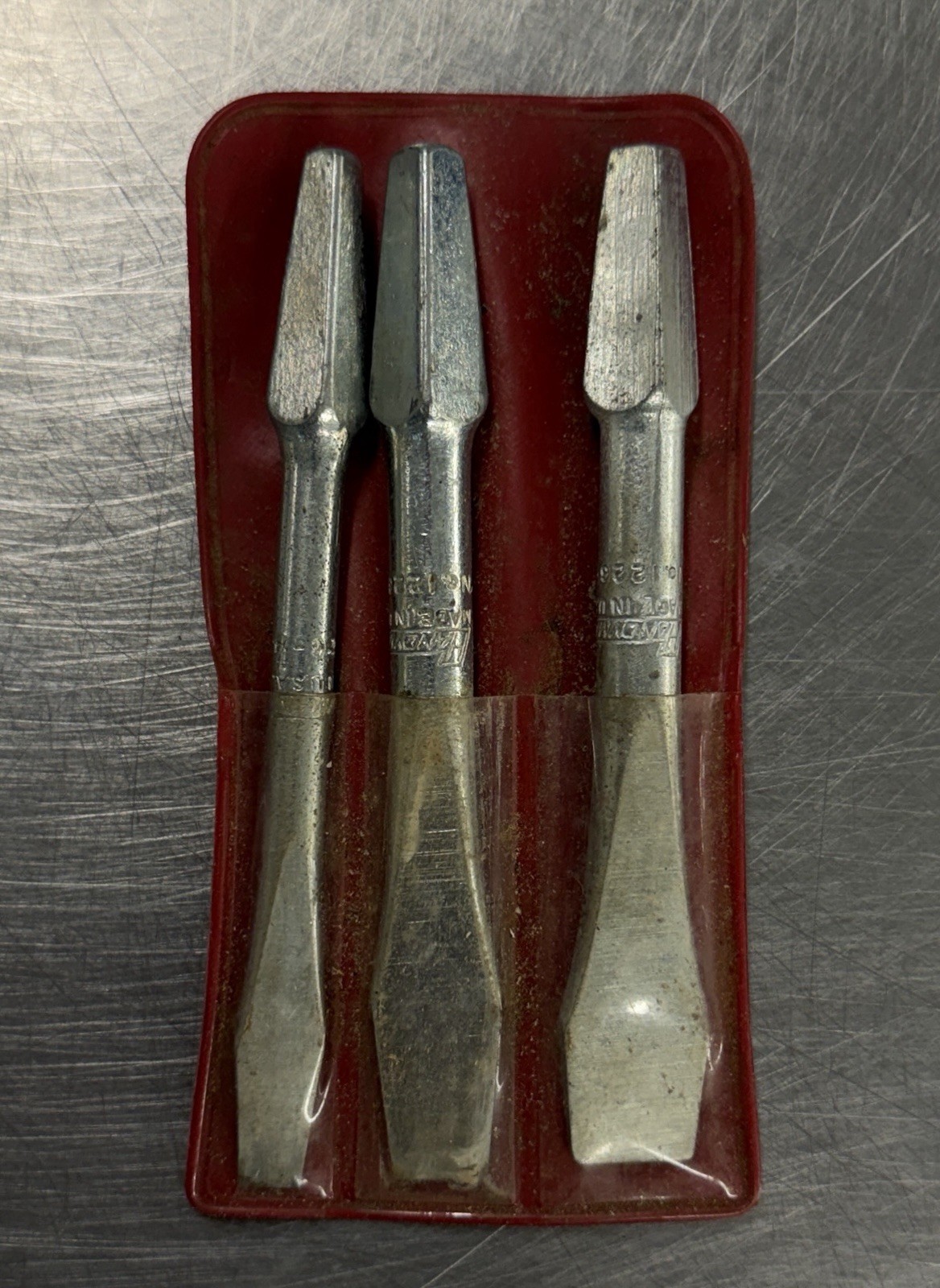 NOS Stanley No. 1226 Handyman Brace Bit Set Slotted Screwdrivers 1/4 • 3/8 • 1/2