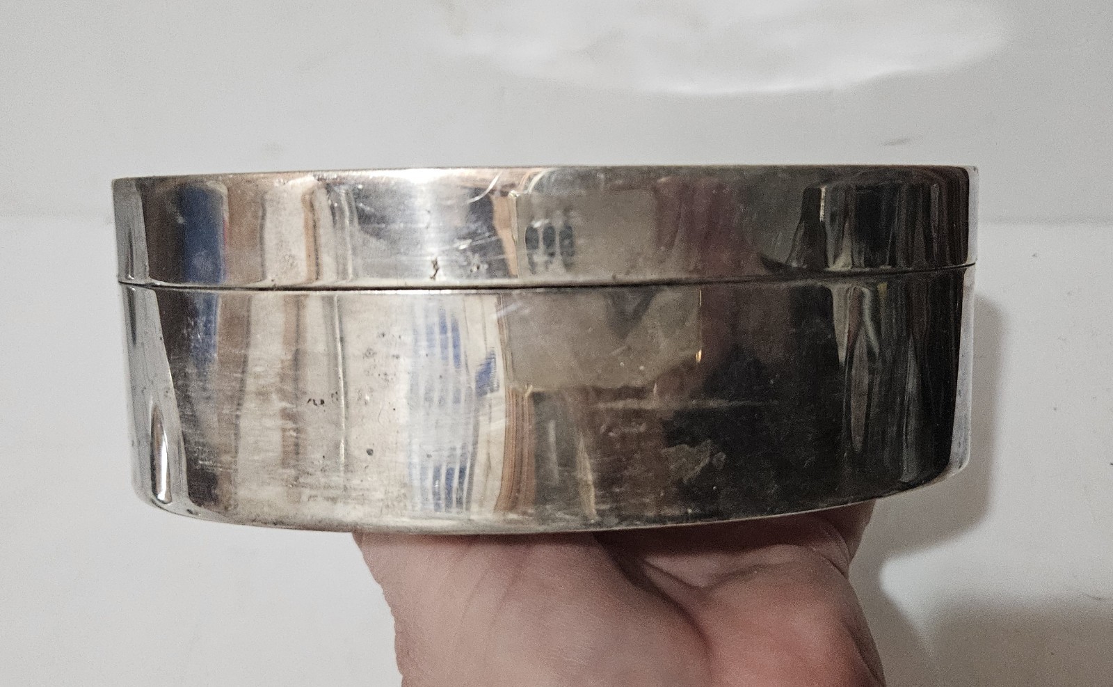 UNIQUE Silverplated SHAKER Style Oval Box w/ Fingers, 6-1/2" Vintage