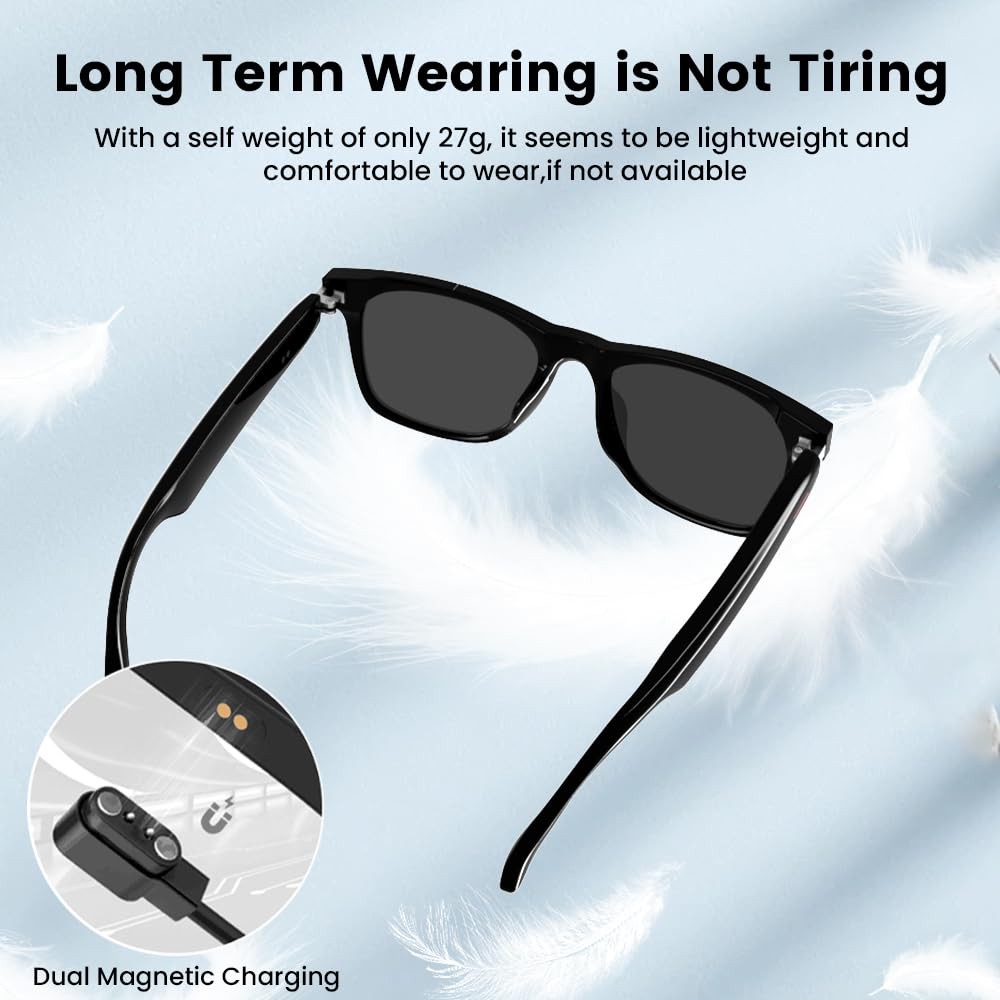 Smart Bluetooth Glasses, Touch Control, UV Protection, Voice Control for All
