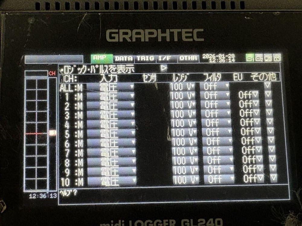 GRAPHTEC midi LOGGER GL240 Isolated Multi-Channel Data Logger Operation Tested