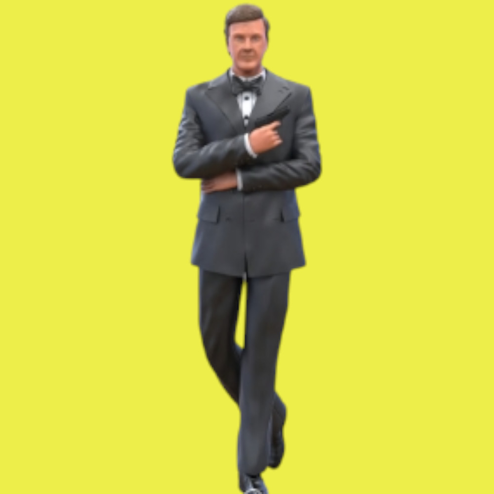 James Bond Resin 3D Printed Set Unpainted