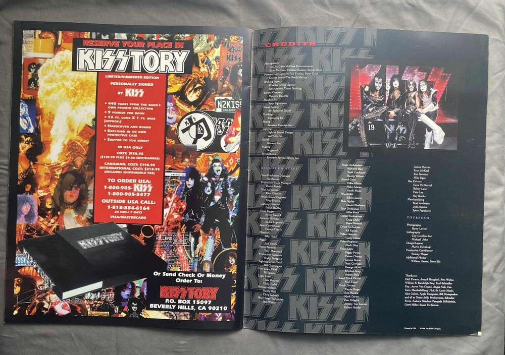 KISS Alive/Worldwide Tour 1996-97 Program featuring the Original members