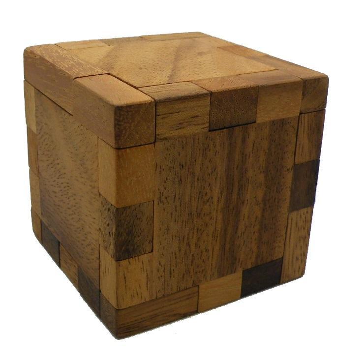 Hidden Dice Cube - Interlocking Wooden Puzzle