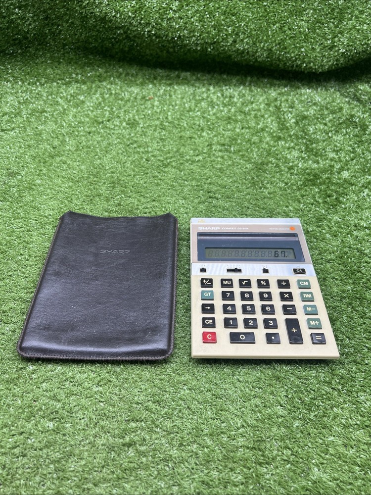 Sharp Compet QS-2124 Calculator Solar Powered Large Tested & Works.   H