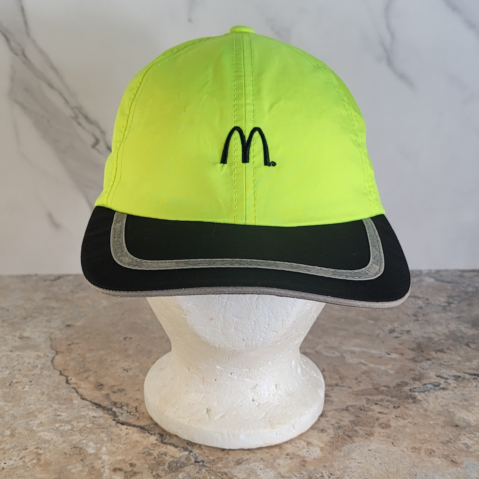 McDONALD'S EMPLOYEE BRIGHT NEON YELLOW BASEBALL HAT ADJUSTABLE