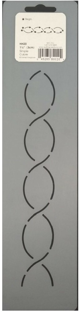 2 Quilting Stencils Simple Cable, Sashing Quilt Border Pattern Beginner Template