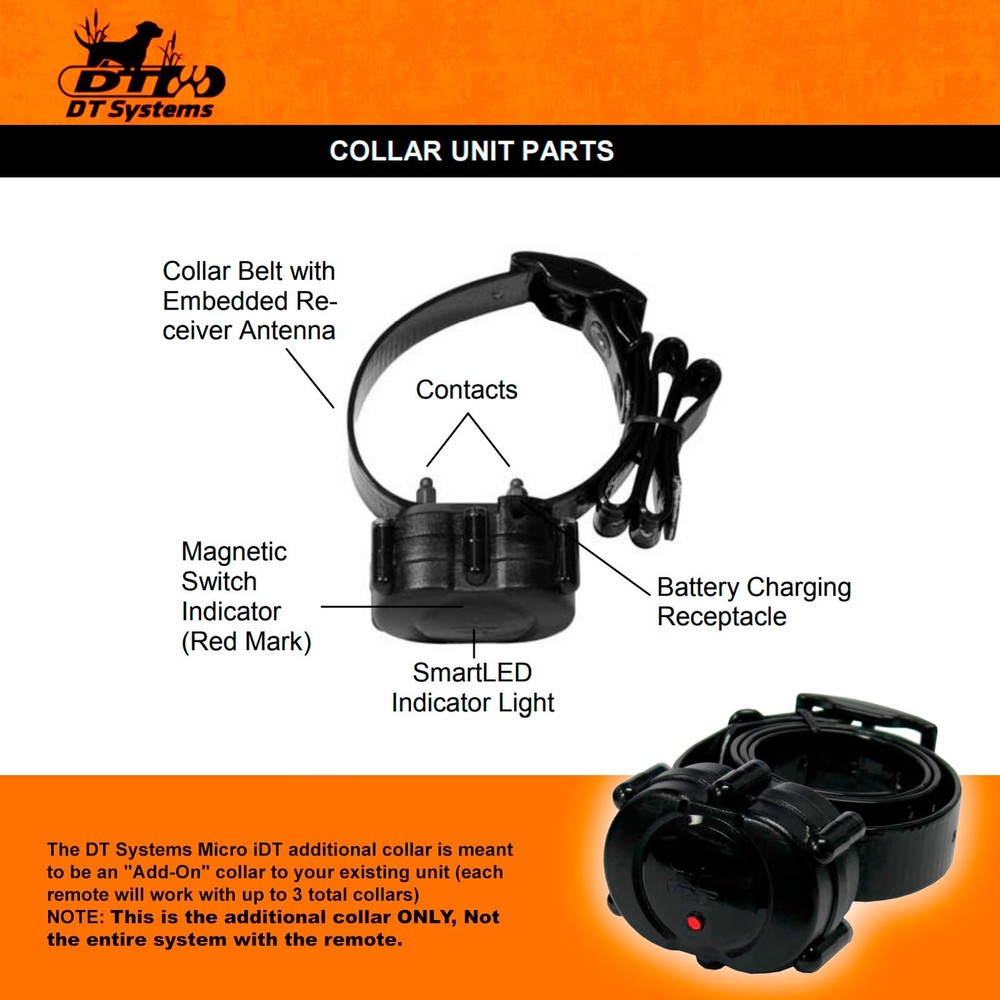 Micro iDT Additional Collar for DT Systems Micro iDT Plus Dog Training System,