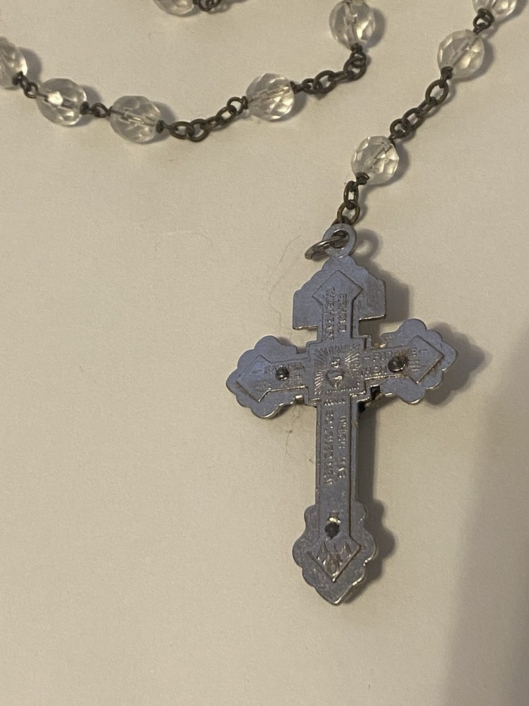Vintage Crystal Glass Rosary Beads