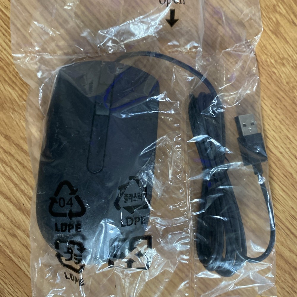 NEW Genuine Dell Wired USB Optical 2 Button Scroll Mouse 49PR0 Mice