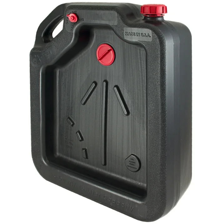Oil Change Drain Container 16 Quart Large Pan leak-proof High Capacity Car Auto