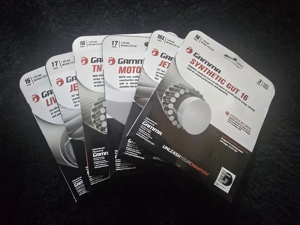 Gamma - Synthetic Gut Tennis Strings (6 pack)
