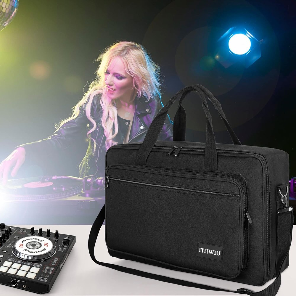 Adjustable DJ Controller Bag with Padded Interior - Fits Hercules, DDJ & More