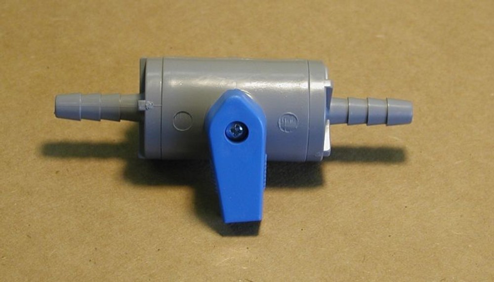 1/4 plastic barbed shutoff valve