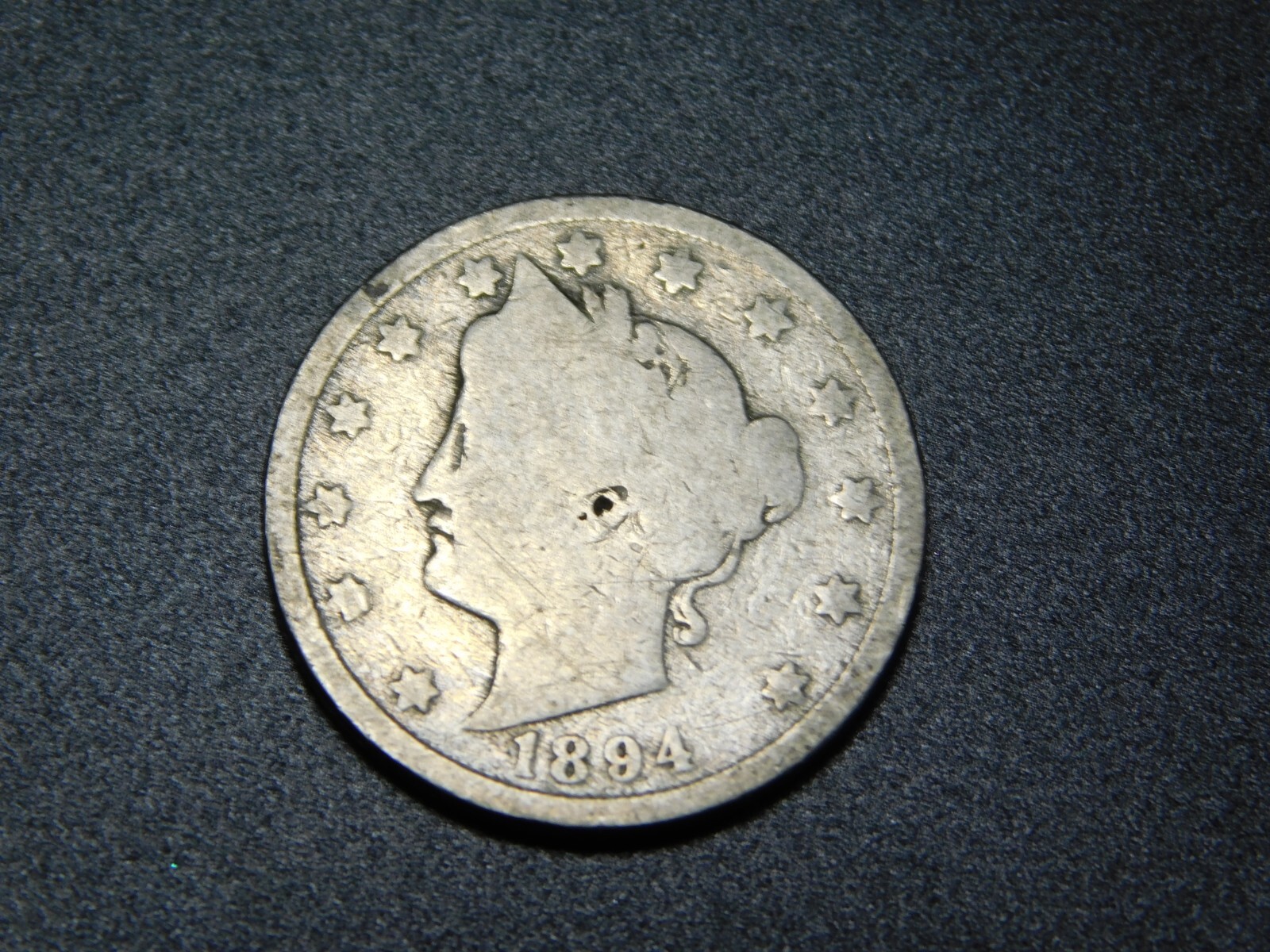 OLD   US COIN 1894 LIBERTY HEAD NICKEL