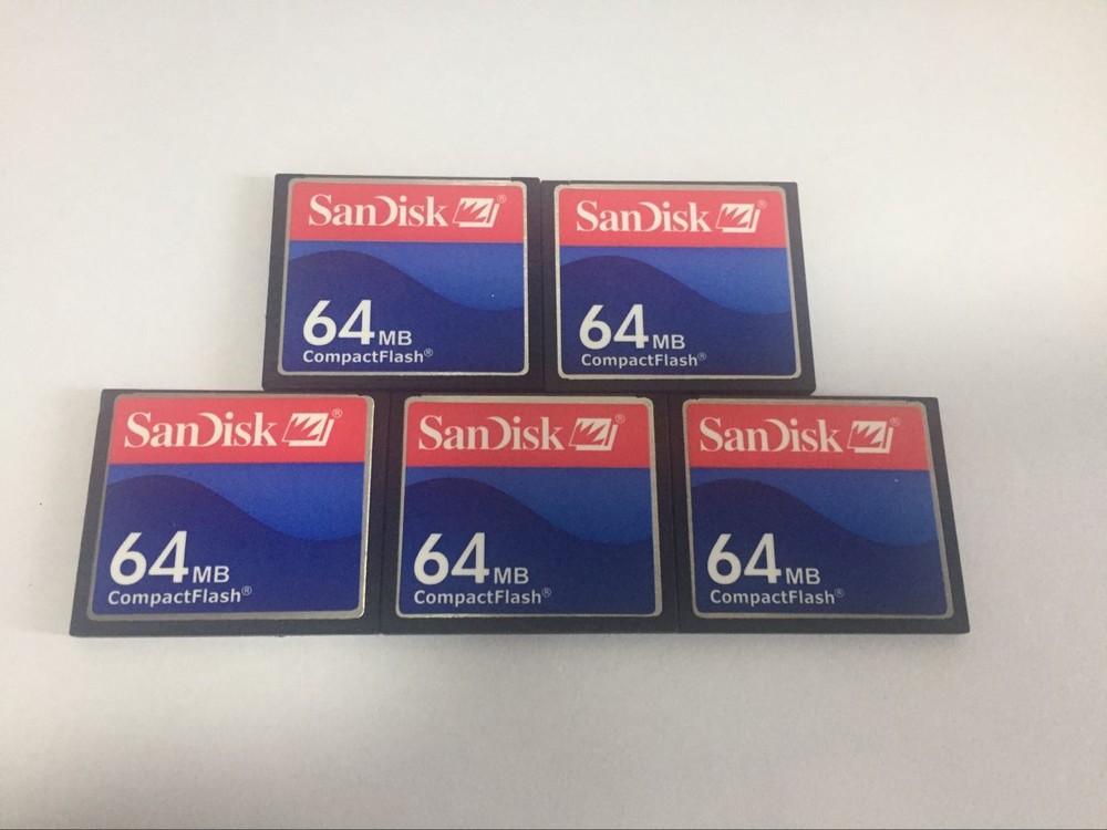 5PCS 64MB SanDisk CompactFlash CF Memory Card 64MB SDCFB/SDCFJ-64