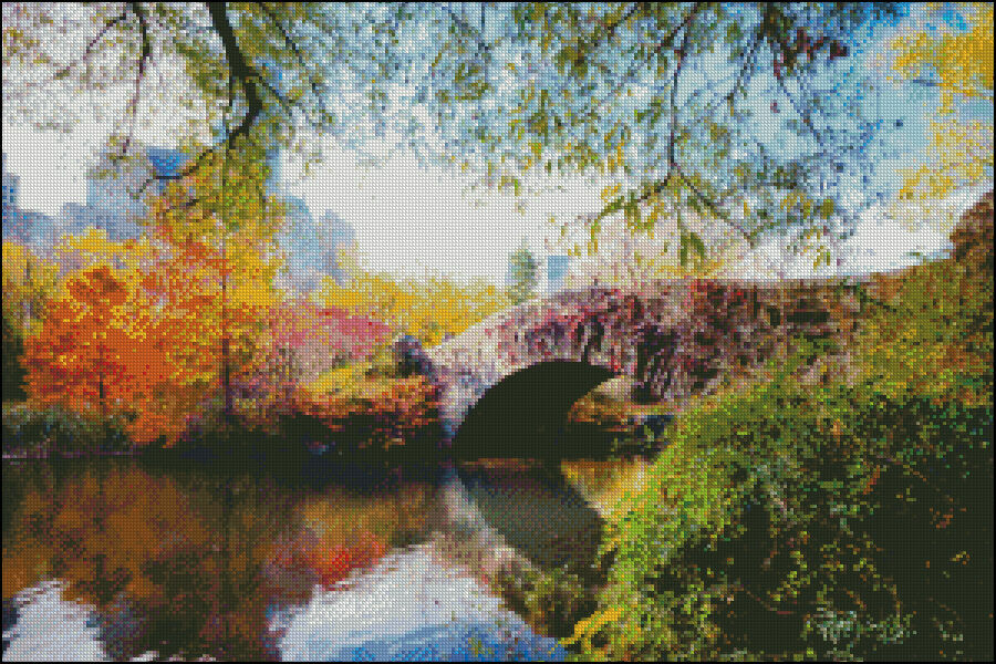 Chart Needlework DIY - Counted Cross Stitch Patterns - Central Park