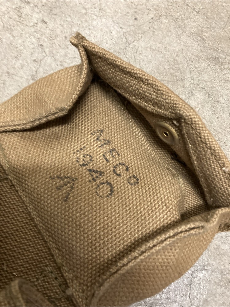 BRITISH MILITARY CANVAS AMMO POUCH DATED 1940